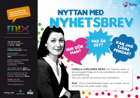 Marknadsf&ouml;reningen MIX bjuder in till frukostf&ouml;rel&auml;sningen "Nyttan med nyhetsbrev" den 30 september.